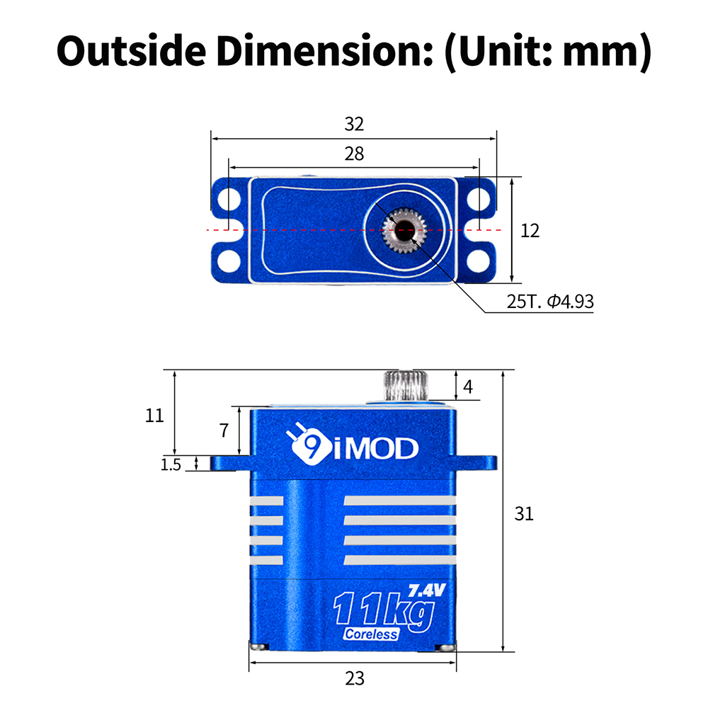 9IMOD Digital Micro Servo 11KG - Rc Helicopter Servo ulasan dan harga